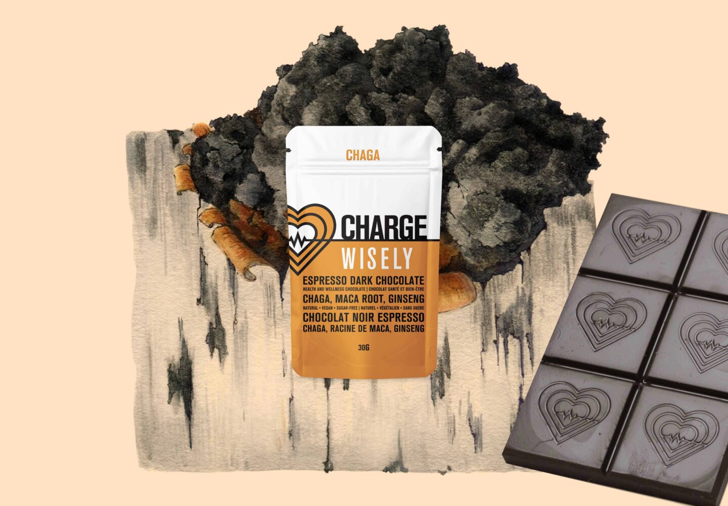 wisely functional mushroom adaptogenic chocolate charge chaga 2