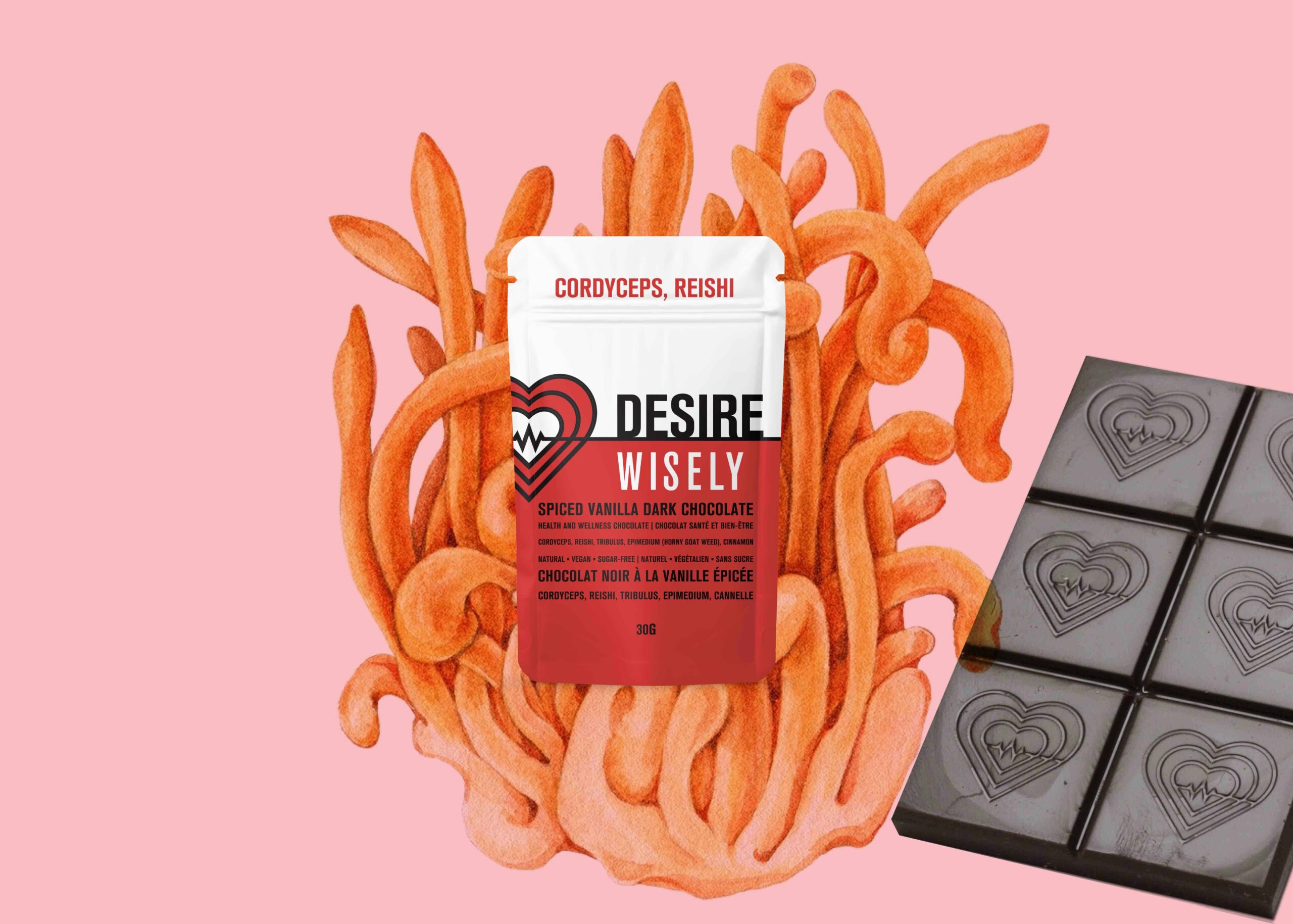 wisely functional mushroom adaptogenic chocolate desire cordyceps reishi 2 scaled