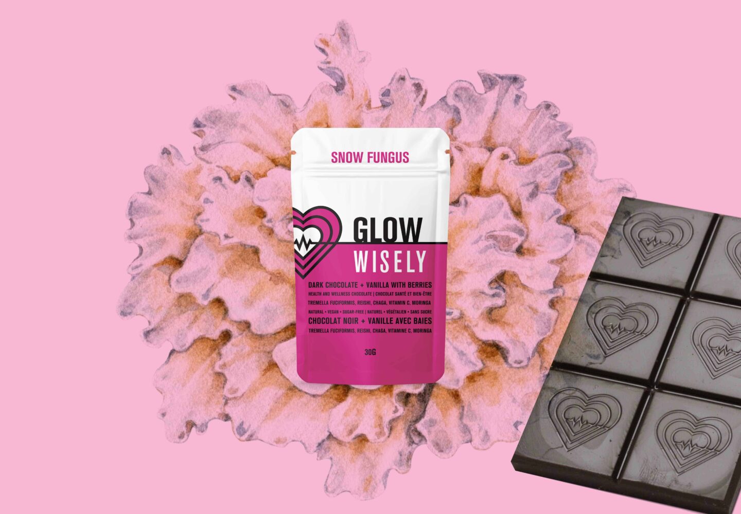 wisely functional mushroom adaptogenic chocolate glow snowfungus 2