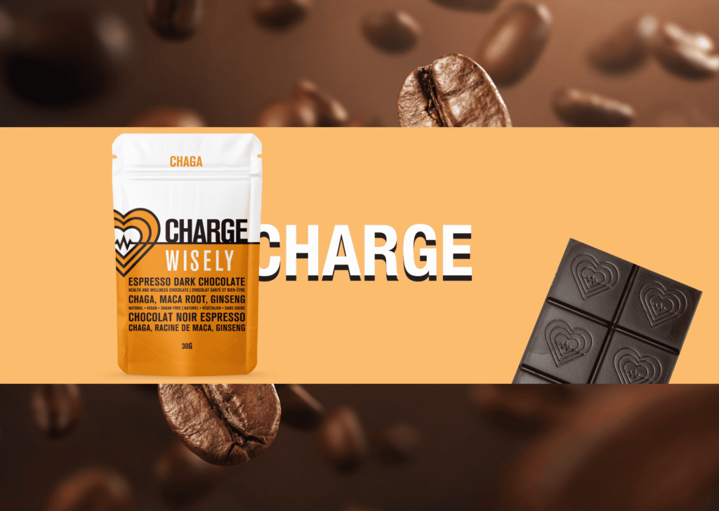 Unlocking clean energy: the science behind CHARGE espresso premium dark chocolate 10 sabiamente funcional hongo adaptógeno chocolate carga chaga 002