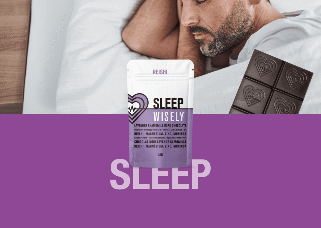 Votre réinitialisation nocturne : pourquoi le sommeil, la lavande, la camomille et le chocolat noir sont essentiels à la récupération 2 sagement fonctionnel champignon adaptogène chocolat sommeil reishi 003
